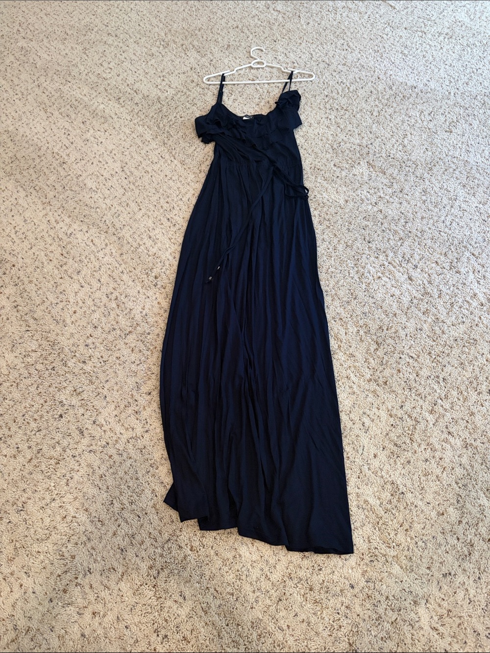 VENUS Navy Maxi Dress with Spaghetti Straps